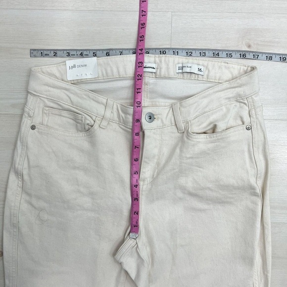 NEW J Jill Denim Jeans Women Size 16 Petite Cream Modern Slim Boot Cut Stretch - Picture 13 of 16